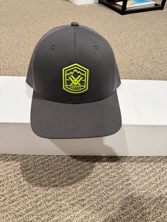 Vortex Other - Vortex Men's Charcoal Gray & Neon Yellow Logo Trucker Hat